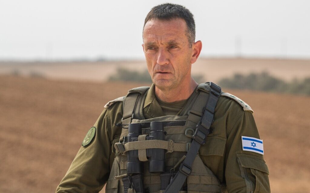 DF Chief of Staff Lt. Gen. Herzi Halevi issues a video statement from southern Israel, October 28, 2023. (Israel Defense Forces)