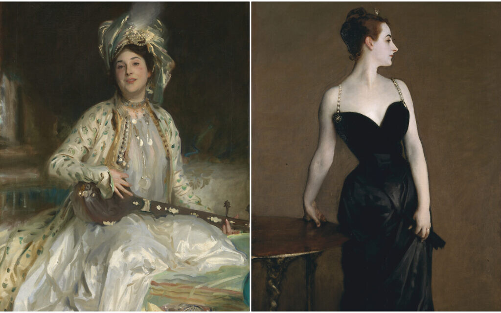 Left: Almina, daughter of Asher Wertheimer, portrait by John Singer Sargent. (Tate Britain/ Courtesy Museum of Fine Arts, Boston); Right: 'Madame X,' portrait of Madame Pierre Gautreau by John Singer Sargent. (The Metropolitan Museum of Art/ Courtesy Museum of Fine Arts, Boston)