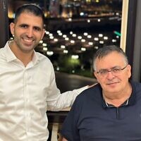 Communications Minister Shlomo Karhi (left) and Knesset Economy Committee chairman David Bitan arrive in Saudi Arabia on October 2, 2023. (Communications Ministry)