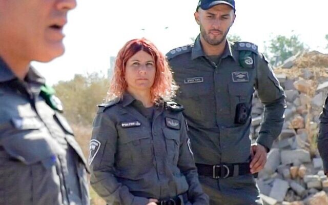 Superintendent Shifra Buchris, 45, commands the patrol unit of the Border Police Southern Brigade. (Israel Police)