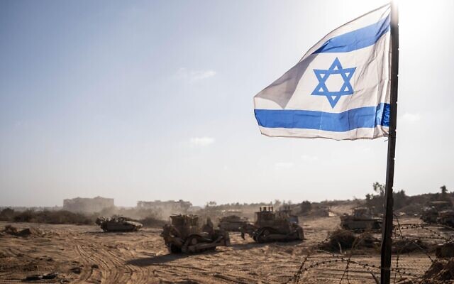 Israel troops operating in the Gaza Strip in this handout photo released on November 16, 2023. (IDF)