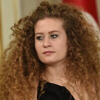 File: Palestinian activist Ahed Tamimi, as she waits to meet with the Tunisian president in the capital Tunis on October 2, 2018. (FETHI BELAID / AFP)