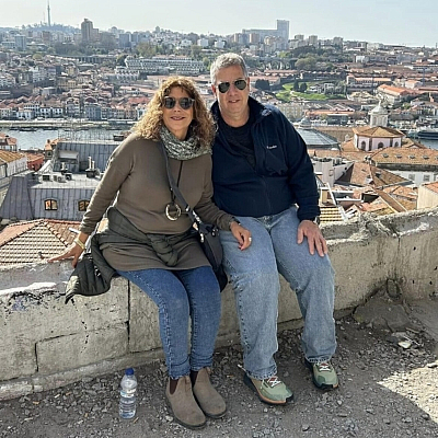 Lili and Raz Itamari during a trip to Portugal in April 2023. (courtesy)