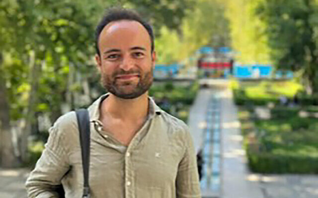 Louis Arnaud, 35, who was arrested on September 28, 2022, as he was visiting Iran. He was sentenced to five years in prison in November 2023 on national security charges. (Handout/FAMILY HANDOUT/AFP)
