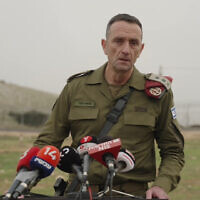 IDF Chief of Staff Lt. Gen. Herzi Halevi gives a press statement in northern Israel, November 28, 2023. (Screenshot: Israel Defense Forces)