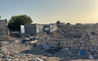 The abandoned Palestinian village of Zanutah in the South Hebron Hills in the West Bank. Zanuta was abandoned by its residents following a series of alleged attacks and incidents of harassment by extremist setters from the region. (Jeremy Sharon / Times of Israel)