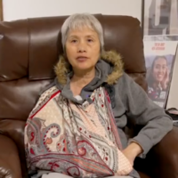 Liora Argamani in a recorded video message for her daughter, Noa Argamani, held hostage by Hamas since October 7, 2023 (Courtesy Sarai Givaty and Keren Kozlova)