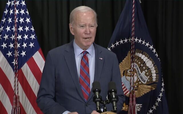 US President Joe Biden speaks from Nantucket, Massachusetts on November 24, 2023. (Screen capture/YouTube)