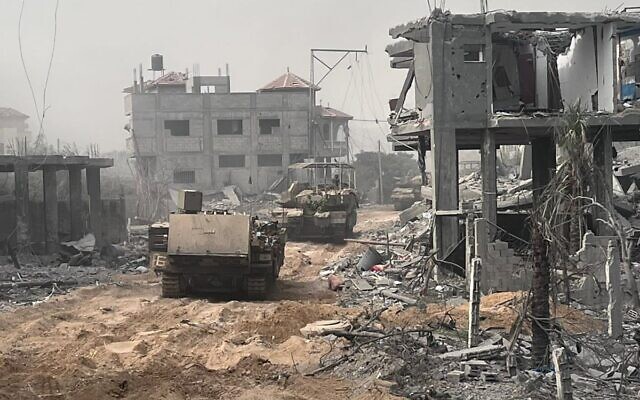 Israeli troops operate inside the Gaza Strip on November 1, 2023. (IDF)