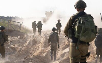 Israeli soldiers operate inside the Gaza Strip, November 2, 2023. (Israel Defense Forces)