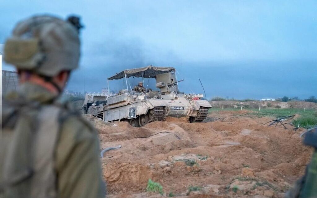 In this handout photo released by the military on November 3, 2023, Israeli forces are seen in the Gaza Strip during the ongoing war against Hamas. (Israel Defense Forces)