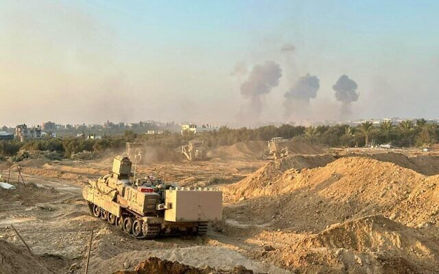 IDF forces operate in the Gaza Strip, in an image released by the military on November 3, 2023. (Israel Defense Forces)