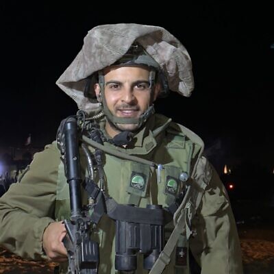 Lt. Col. Salman Habaka, the commander of the 188th Armored Brigade’s 53rd Battalion, on October 30, 2023. (Israel Defense Forces)