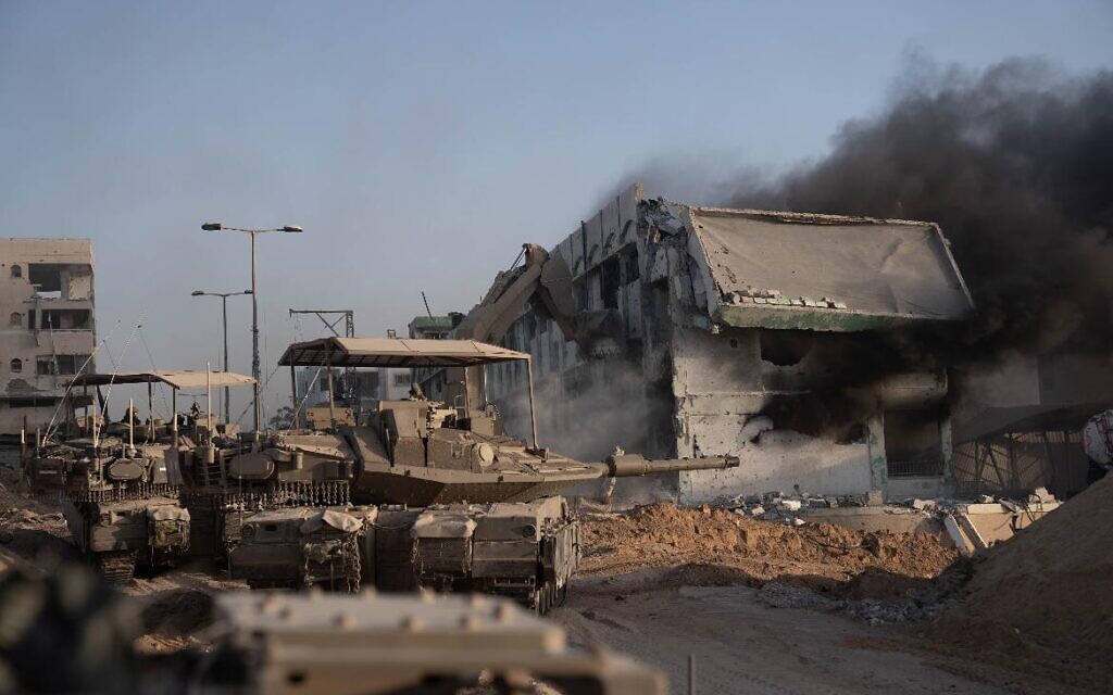 IDF troops operate in the Gaza Strip in this handout photo released for publication on November 9, 2023. (Israel Defense Forces)
