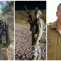 L-R: Staff Sgt. Tomer Yaakov Ahimas, Sgt. Kiril Brodski, and Sgt. Shaked Dahan. (Courtesy)