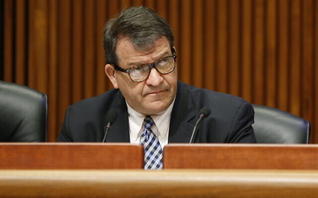 Sen. George Latimer during a joint legislative budget hearing on education on Jan. 28, 2014, in Albany, New York (AP Photo/Mike Groll)