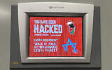 The screen of an Israeli-made Unitronics device that was hacked in Aliquippa, Pennsylvania, on November 25, 2023. (Municipal Water Authority of Aliquippa via AP)