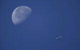 A military drone flies over the Gaza Strip, as seen from southern Israel, Dec. 3, 2023. (AP/Leo Correa)
