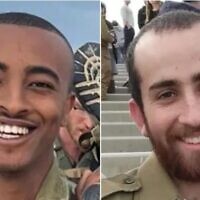 IDF Staff Sgt. Aschalwu Sama (left) and Sgt. First Class (res.) Or Brandes. (IDF)