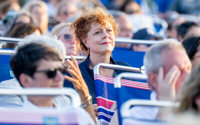 File: Susan Sarandon attends Rufus Wainwright's 50th birthday celebration at the Montauk Point Lighthouse on July 13, 2023 in Montauk, New York. (Roy Rochlin/Getty Images/AFP)