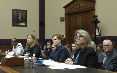 Dr. Claudine Gay, President of Harvard University, Liz Magill, President of University of Pennsylvania, Dr. Pamela Nadell, Professor of History and Jewish Studies at American University, and Dr. Sally Kornbluth, President of Massachusetts Institute of Technology, testify before the House Education and Workforce Committee at the Rayburn House Office Building on December 5, 2023, in Washington, DC. (Kevin Dietsch / GETTY IMAGES NORTH AMERICA / Getty Images via AFP)