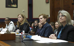From left: Dr. Claudine Gay, President of Harvard University, Liz Magill, President of University of Pennsylvania, Dr. Pamela Nadell, Professor of History and Jewish Studies at American University, and Dr. Sally Kornbluth, President of Massachusetts Institute of Technology, testify before the House Education and Workforce Committee at the Rayburn House Office Building on December 5, 2023, in Washington, DC. (Kevin Dietsch / Getty Images via AFP)
