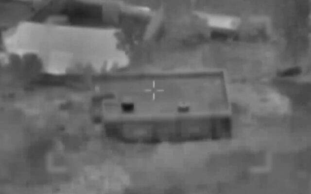 The IDF strikes a Hezbollah site in southern Lebanon on December 7, 2023. (Screen capture/X)