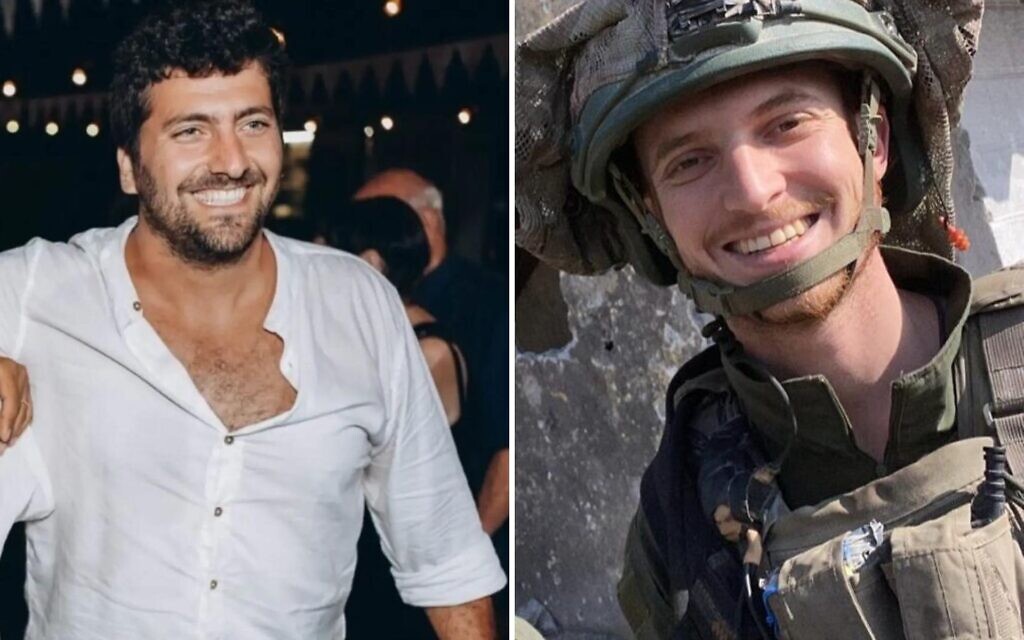 Мастер сержант. (в резерве) Даниэль Яков Бен Харош, 31 год, слева, и капитан (в резерве) Ротем Йосеф Леви, 24 года, справа, погибли в боях в секторе Газа 18 декабря 2023 года. (Силы обороны Израиля)
