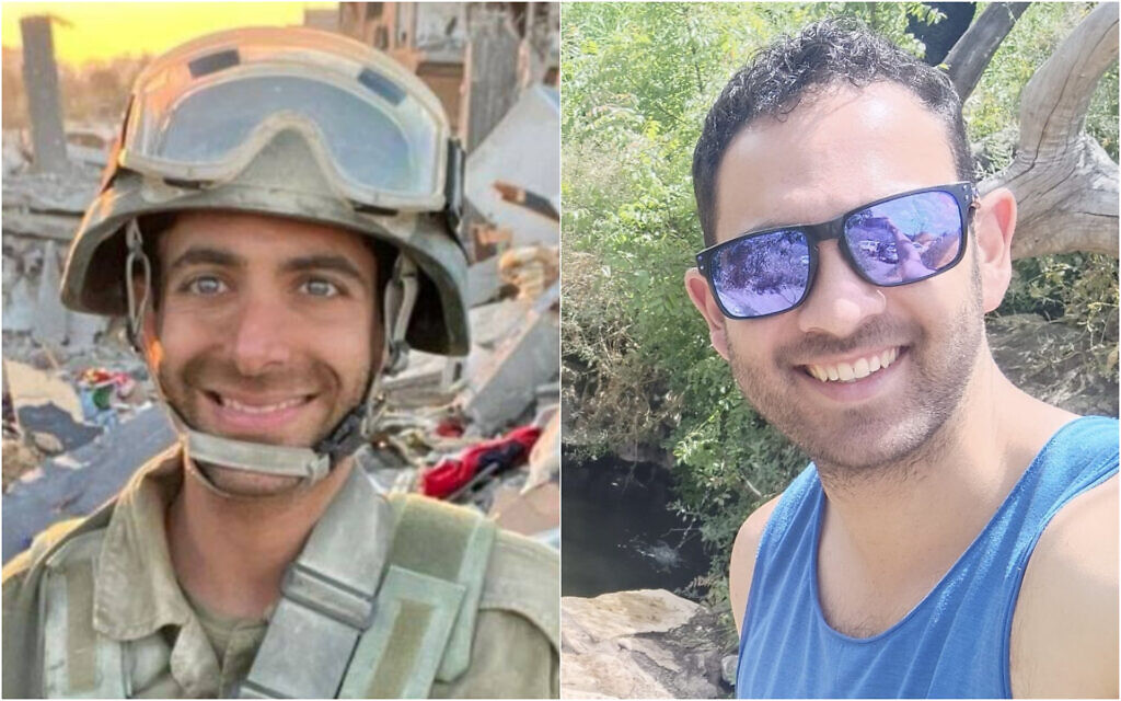 Master Sgt. (res.) Uriel Cohen, left, and Cpt. (res.) Lior Sivan (Israel Defense Forces)
