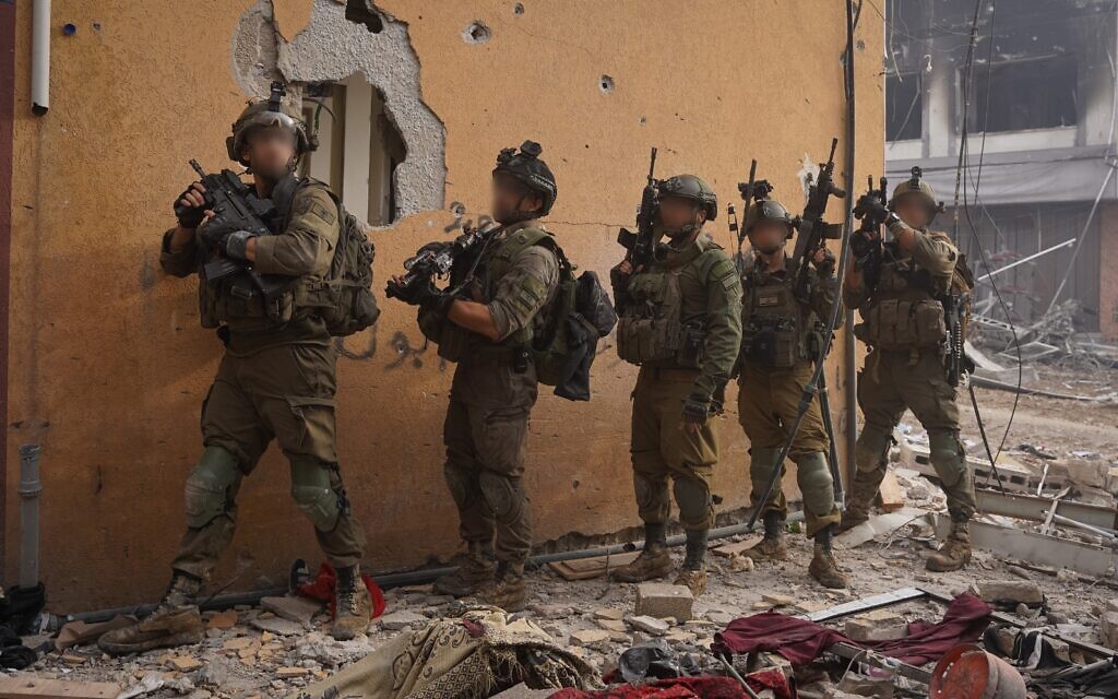 IDF troops seen operating inside the Gaza Strip in this handout photo released for publication on January 4, 2024. (IDF)