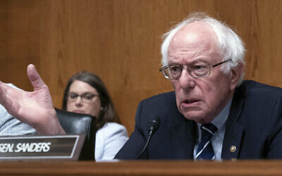 Sen. Bernie Sanders, I-Vt., chairman of the Senate Health, Education, Labor, and Pensions Committee, speaks during a hearing on Capitol Hill in Washington, Thursday, June 8, 2023. (AP/Jose Luis Magana)