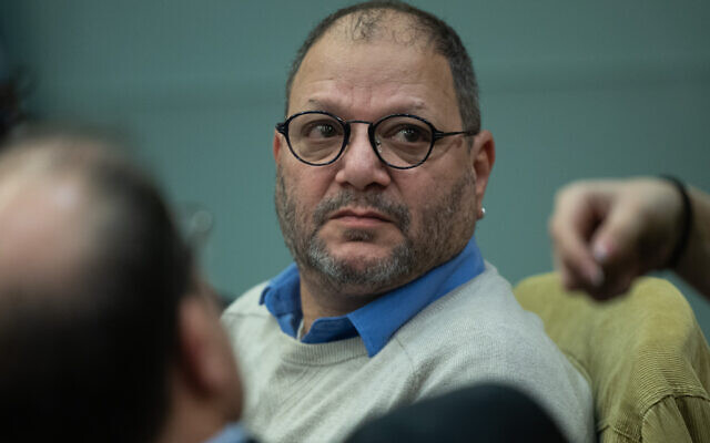 MK Ofer Cassif attends a Knesset House Committee meeting in Jerusalem on January 30, 2024. (Yonatan Sindel/Flash90)