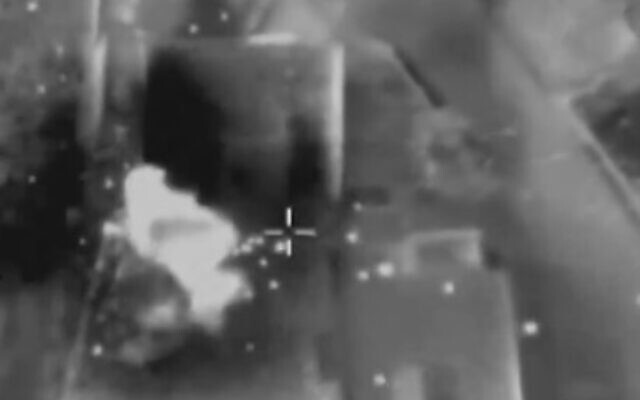 An IDF airstrike in Lebanon on January 8, 2024. (Screen capture/X)