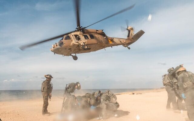 Unit 669 carries out a medevac from the Gaza Strip, during Israel's ground offensive, in an image published January 4, 2024. (Israel Defense Forces)