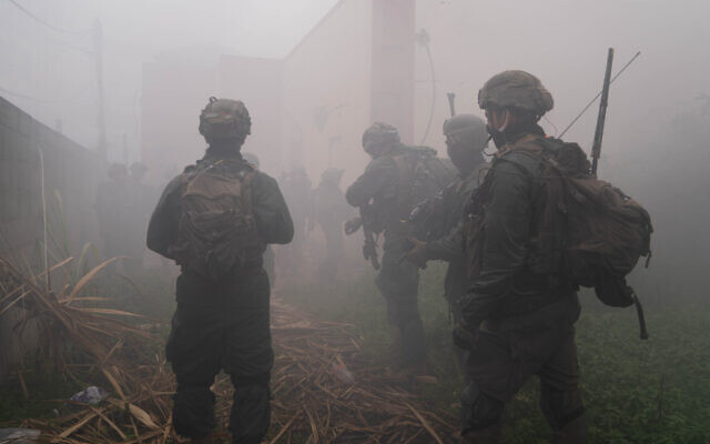 IDF troops are seen operating in the Gaza Strip in this handout photo cleared for publication on February 6, 2024. (IDF)