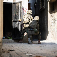 IDF soldiers operate inside the Gaza Strip in an undated photo published on February 22, 2024. (Israel Defense Forces)