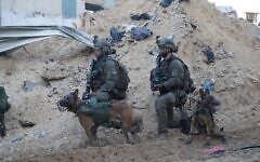 IDF troops seen operating in Gaza in this handout photo cleared for publication on February 26, 2024. (IDF)