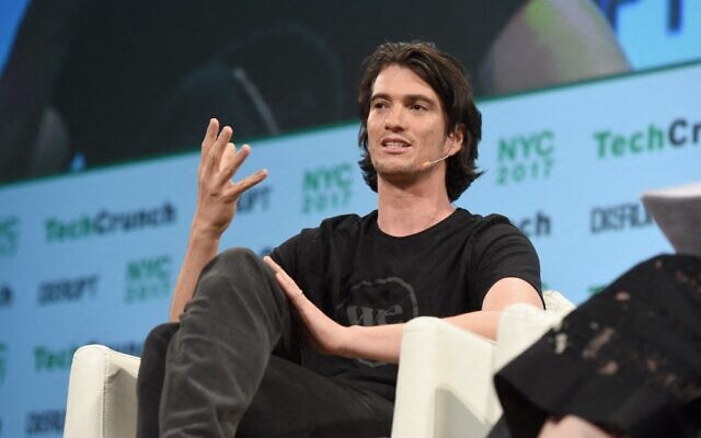 File: Co-founder and CEO of WeWork Adam Neumann onstage during TechCrunch Disrupt NY 2017 at Pier 36 on May 15, 2017 in New York City.   (Noam Galai /Getty Images via AFP)