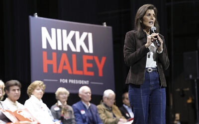 Republican presidential candidate Nikki Haley speaks during a campaign rally on February 5, 2024, in Aiken, South Carolina. (AP Photo/Meg Kinnard)