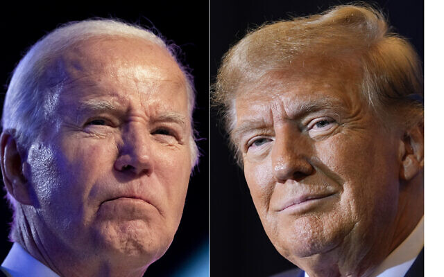 File: This combo image shows US President Joe Biden, left, January 5, 2024, and Republican presidential candidate Donald Trump, right, January 19, 2024. (AP Photo)