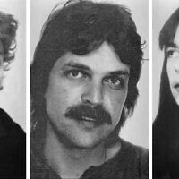 The undated wanted photos provided by German Federal Criminal Police show from left, Burkhard Garweg, Ernst-Volker Wilhelm Staub, and Daniela Klette who are suspected of being members of the RAF group. (BKA via AP)