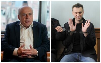 Natan Sharansky (left) and Alexei Navalny. (Collage/AP)