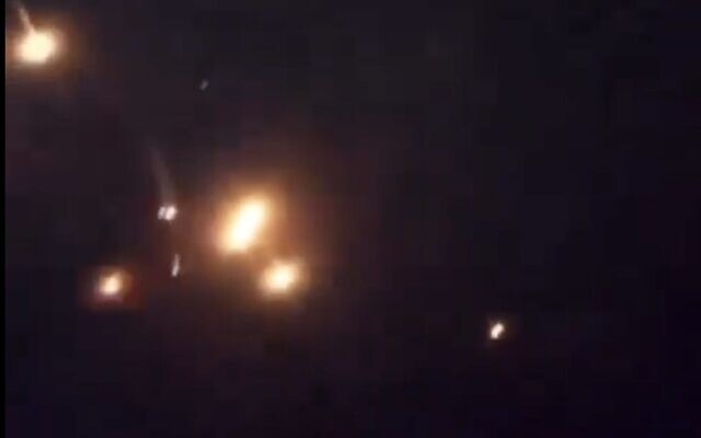Footage of US strikes in the Deir Ezzor province of Syria on February 2, 2024. (Screen capture/X)