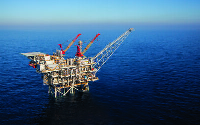 Tamar natural gas field off the coast of Israel. (Courtesy)