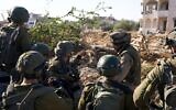 Troops operate in the Gaza Strip in an undated photo released by the military on February 24, 2024 (Israel Defense Forces)