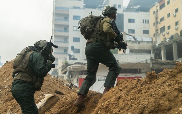IDF troops are seen operating in the Gaza Strip in this handout photo cleared for publication on February 7, 2024. (IDF)