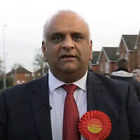 Former UK Labour Party candidate Azhar Ali (Screenshot/X; Used in accordance with Clause 27a of the Copyright Law)