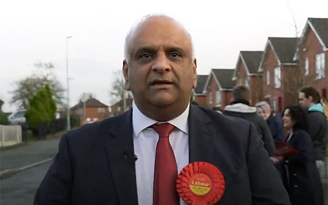 Former UK Labour Party candidate Azhar Ali. (Screenshot/X; Used in accordance with Clause 27a of the Copyright Law)