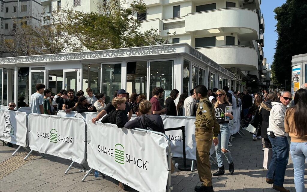 Israelis line up for smash burgers as Shake Shack opens first eatery in Tel Aviv