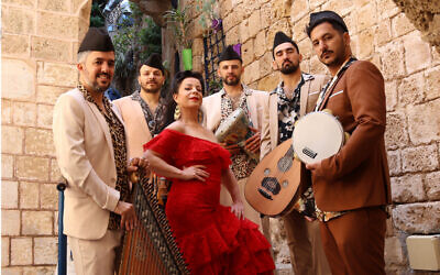 La Falfula Groove Iraqi. From left to right: David Regev-Zaarur, Itshak Zagzag, Yohani Perez, Alan Alaev, Gavriel Zikhron and Ben Machloof. (Courtesy)